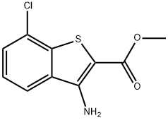 3-氨基-7-氯苯并[B]噻吩-2-羧酸甲酯分子式结构图