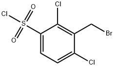 3-BROMOMETHYL-2,4-DICHLOROBENZENESULFONYL CHLORIDE分子式结构图