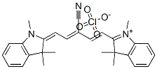 2-[(1E,3Z)-3-氰基-5-(1,3,3-三甲基-1,3-二氢-2H-吲哚-2-亚基)-1,3-戊二烯基]-1,3,3-三甲基-3H-吲哚高氯酸盐分子式结构图