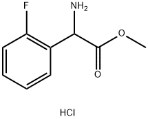 DL-2-氟苯甘氨酸甲酯盐酸盐分子式结构图