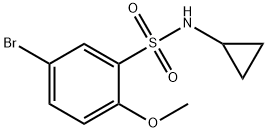 5-溴-N-环丙基-2-甲氧基苯磺酰胺分子式结构图