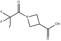 1-(2,2,2-三氟乙烷酰基)氮杂环丁烷-3-羧酸分子式结构图