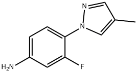 [3-氟-4-(4-甲基-1H-吡唑-1-基)苯基]胺盐酸盐分子式结构图