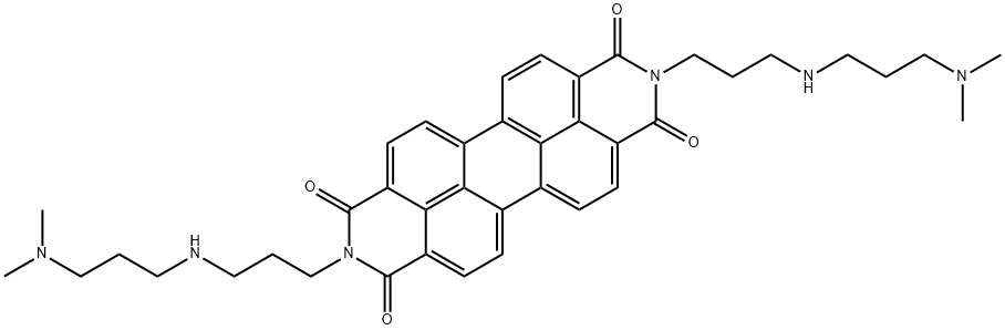 Anthra[2,1,9-def:6,5,10-d'e'f']diisoquinoline-1,3,8,10(2H,9H)-tetrone, 2,9-bis[3-[[3-(dimethylamino)propyl]amino]propyl]-分子式结构图