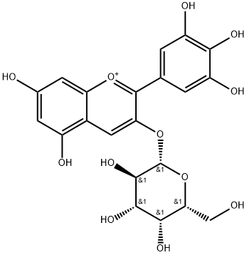 飞燕草素-3-O-半乳糖苷分子式结构图