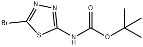 N-BOC-2-氨基-5-溴[1,3,4]噻二唑分子式结构图