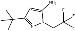 3-Tert-Butyl-1-(2,2,2-Trifluoroethyl)-1H-Pyrazol-5-Amine分子式结构图