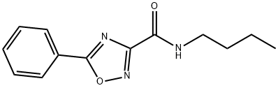 N-丁基-5-苯基-1,2,4-噁二唑-3-甲酰胺分子式结构图