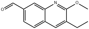 7-甲酰基-3-乙基-2-甲氧基喹啉分子式结构图