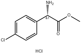 S-4-氯苯甘氨酸甲酯盐酸盐分子式结构图