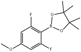 2,6-二氟-4-甲氧基苯硼酸频呢醇酯分子式结构图