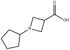 1-环戊基氮杂环丁烷-3-羧酸分子式结构图