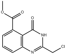 2-(氯甲基)-4-氧代-3,4-二氢喹唑啉-5-羧酸甲酯分子式结构图