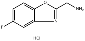 (5-氟-1,3-苯并噁唑-2-基)甲胺盐酸盐分子式结构图