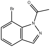 1-(7-溴-1H-吲唑-1-基)乙-1-酮分子式结构图