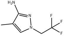 4-methyl-1-(2,2,2-trifluoroethyl)-1H-pyrazol-3-amine分子式结构图