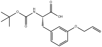 4-烯丙氧基-N-BOC-L-苯基丙氨酸分子式结构图