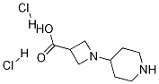 1-(哌啶-4-基)氮杂环丁烷-3-羧酸二盐酸盐分子式结构图