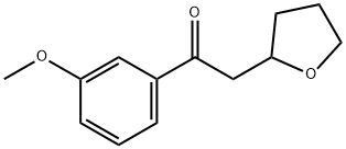 1-(3-甲氧基苯基) -2-(四氢呋喃-2-基)乙酮分子式结构图