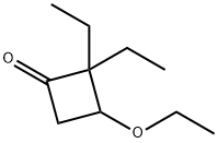 3-乙氧基-2,2-二乙基环丁烷-1-酮分子式结构图