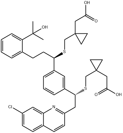 孟鲁司特钠杂质D分子式结构图