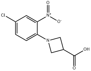 1-(4-氯-2-硝基苯基)氮杂环丁烷-3-羧酸分子式结构图