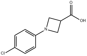 1-(4-氯苯基)氮杂环丁烷-3-羧酸分子式结构图