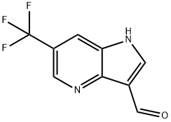 6-(三氟甲基)-1H-吡咯并[3,2-B]吡啶-3-甲醛分子式结构图