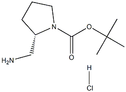 S-1-N-BOC-2-氨甲基吡咯烷盐酸盐分子式结构图