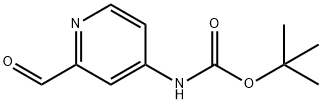 2-甲酰基吡啶-4-基氨基甲酸叔丁酯分子式结构图