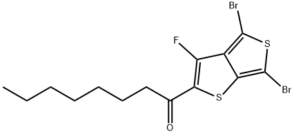 4,6-二溴-3-氟-2-(1-辛酮)-噻吩并[3,4-B]噻吩分子式结构图