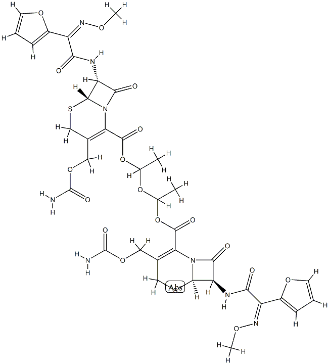 头孢呋辛酯二聚体分子式结构图