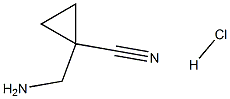 1-(氨基甲基)环丙基腈盐酸盐分子式结构图