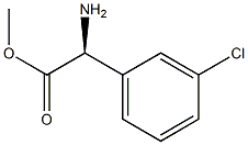 S-3-氯苯甘氨酸甲酯分子式结构图