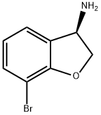 (R)-7-溴-2,3-二氢苯并呋喃-3-胺分子式结构图