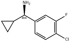 (R)-(4-氯-3-氟苯基)(环丙基)甲胺分子式结构图