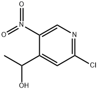 1-(2-氯-5-硝基吡啶-4-基)乙烷-1-醇分子式结构图