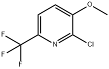 2-Chloro-3-methoxy-6-(trifluoromethyl)pyridine分子式结构图