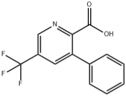 3-苯基-5-(三氟甲基)吡啶-2-甲酸分子式结构图