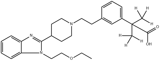 比拉斯汀 D6分子式结构图