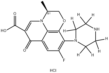 Desmethyl Levofloxacin-d8 Hydrochloride分子式结构图