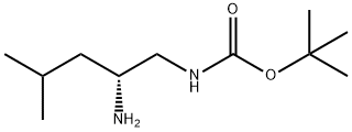 (R)-(2-氨基-4-甲基戊基)氨基甲酸叔丁酯分子式结构图