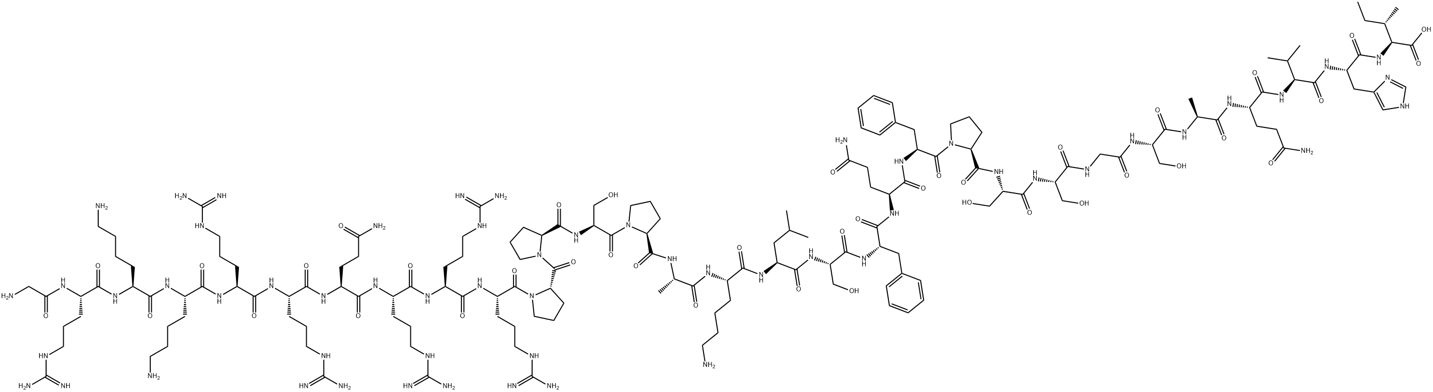 穿膜抑制剂多肽分子式结构图