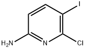 6-氯-5-碘吡啶-2-胺分子式结构图