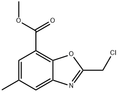 Methyl 2-(chloromethyl)-5-methyl-1,3-benzoxazole-7-carboxylate分子式结构图