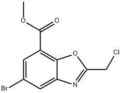 5-溴-2-(氯甲基)苯并[D]噁唑-7-甲酸甲酯分子式结构图