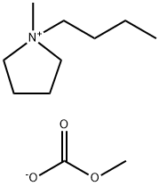 1-丁基-1-甲基吡咯烷碳酸甲酯 溶液分子式结构图