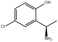 (R)-2-(氨乙基)-4-氯苯酚分子式结构图