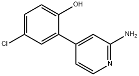 2-(2-氨基吡啶-4-基)-4-氯苯酚分子式结构图