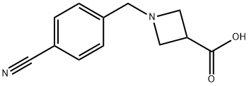 1-(4-氰基苄基)氮杂环丁烷-3-羧酸分子式结构图